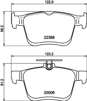 Brake Pad Set, disc brake HELLA PAGID 8DB 355 042-651