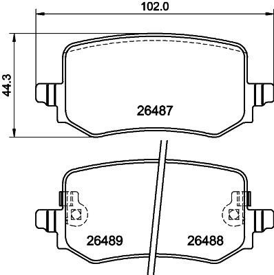 HELLA PAGID 8DB 355 042-851 Brake Pad Set, disc brake
