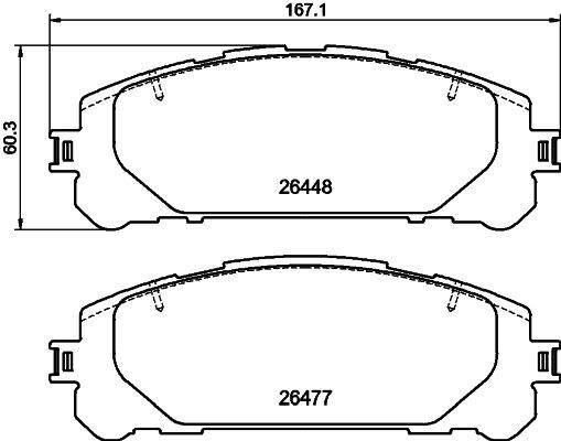 HELLA PAGID 8DB 355 043-871 Brake Pad Set, disc brake