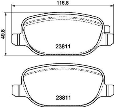 Brake Pad Set, disc brake HELLA PAGID 8DB 355 043-931