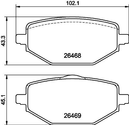 HELLA PAGID 8DB 355 044-241 Brake Pad Set, disc brake