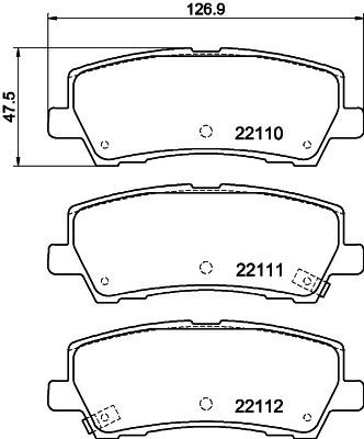 Brake Pad Set, disc brake HELLA PAGID 8DB 355 044-271