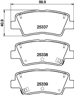 HELLA PAGID 8DB 355 044-731 Brake Pad Set, disc brake