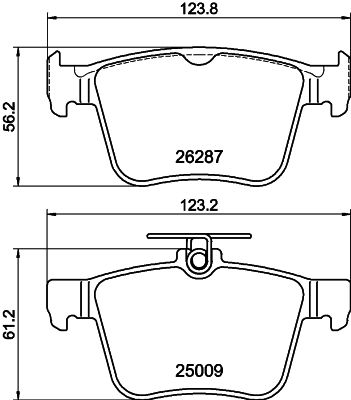 Brake Pad Set, disc brake HELLA PAGID 8DB 355 044-951
