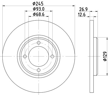 HELLA PAGID 8DD 355 100-021 Brake Disc