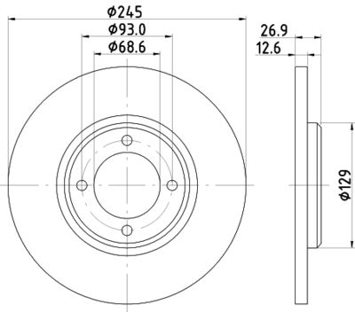 Brake Disc HELLA PAGID 8DD 355 100-021