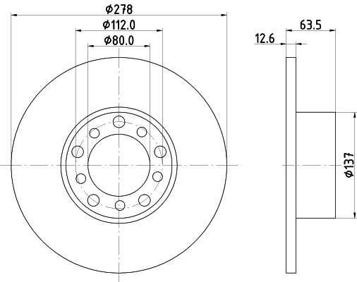 HELLA PAGID 8DD 355 100-071 Brake Disc
