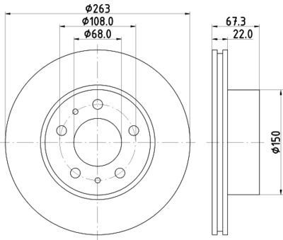 Brake Disc HELLA PAGID 8DD 355 100-341