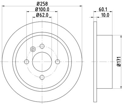 Brake Disc HELLA PAGID 8DD 355 100-351