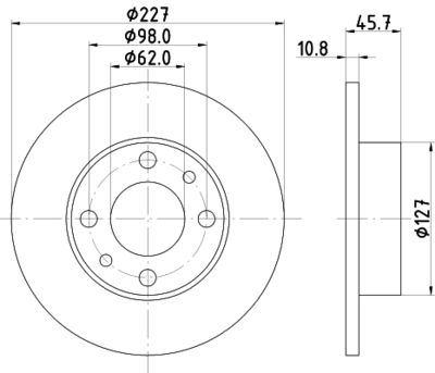 Brake Disc HELLA PAGID 8DD 355 100-361