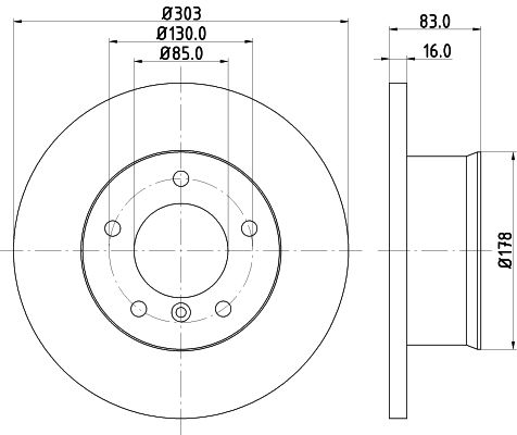 HELLA PAGID 8DD 355 100-391 Brake Disc