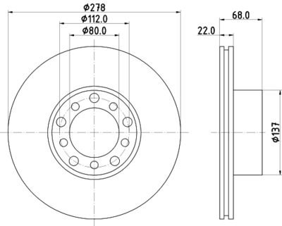 Brake Disc HELLA PAGID 8DD 355 100-401