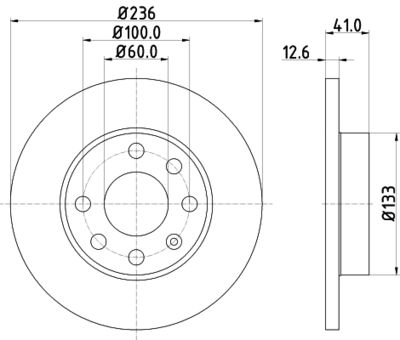 Brake Disc HELLA PAGID 8DD 355 100-431