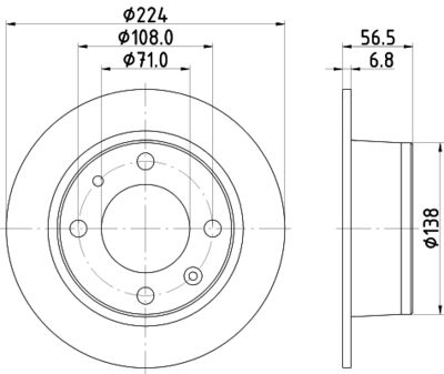 Brake Disc HELLA PAGID 8DD 355 100-681