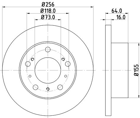 HELLA PAGID 8DD 355 101-121 Brake Disc