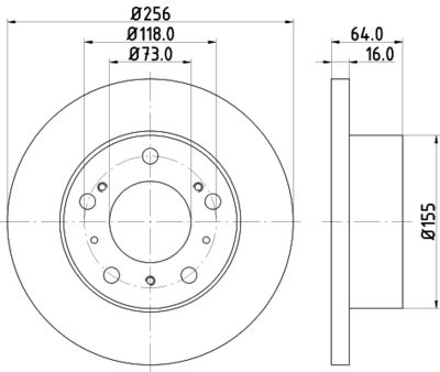 Brake Disc HELLA PAGID 8DD 355 101-121