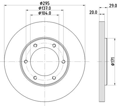 Brake Disc HELLA PAGID 8DD 355 101-191