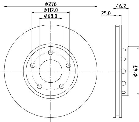 HELLA PAGID 8DD 355 101-361 Brake Disc