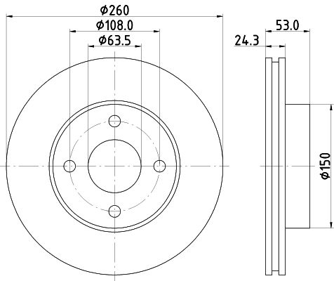 HELLA PAGID 8DD 355 101-391 Brake Disc