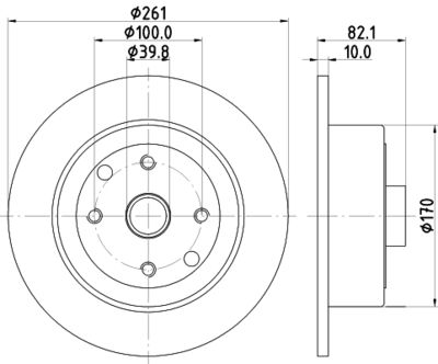 Brake Disc HELLA PAGID 8DD 355 101-671