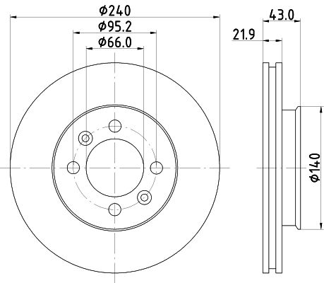 HELLA PAGID 8DD 355 101-901 Brake Disc