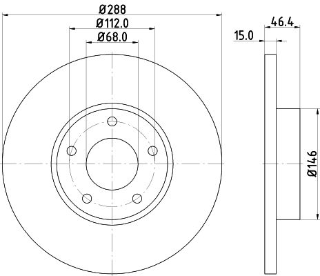 HELLA PAGID 8DD 355 102-781 Brake Disc