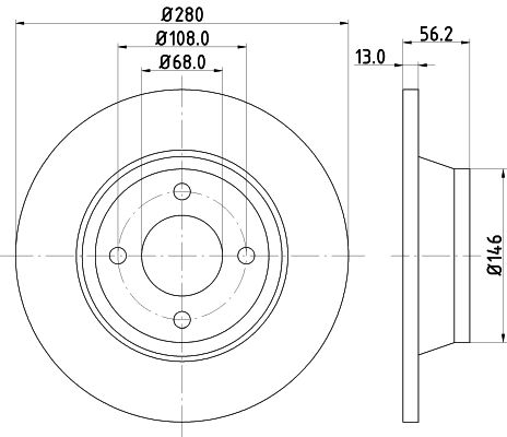 HELLA PAGID 8DD 355 103-071 Brake Disc