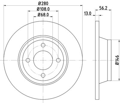 Brake Disc HELLA PAGID 8DD 355 103-071