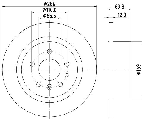 HELLA PAGID 8DD 355 103-741 Brake Disc