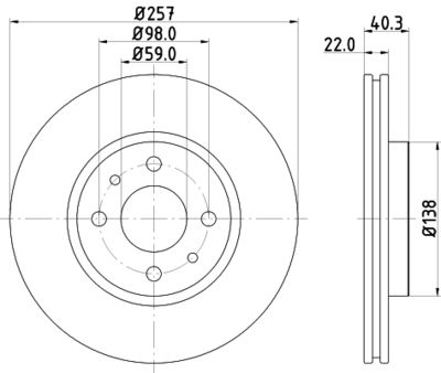Brake Disc HELLA PAGID 8DD 355 103-971