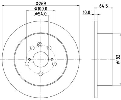 Brake Disc HELLA PAGID 8DD 355 104-061