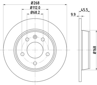 Brake Disc HELLA PAGID 8DD 355 104-501