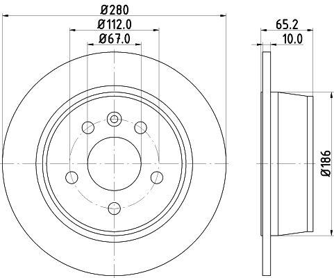 HELLA PAGID 8DD 355 104-541 Brake Disc