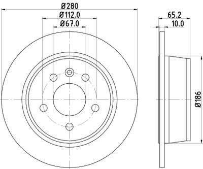 Brake Disc HELLA PAGID 8DD 355 104-541
