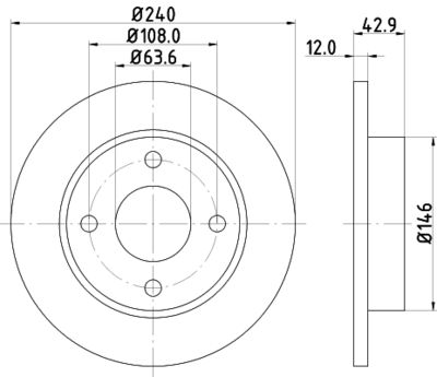 Brake Disc HELLA PAGID 8DD 355 104-631