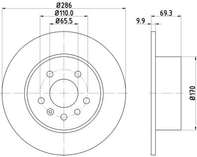 Brake Disc HELLA PAGID 8DD 355 104-701
