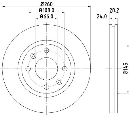 HELLA PAGID 8DD 355 105-031 Brake Disc
