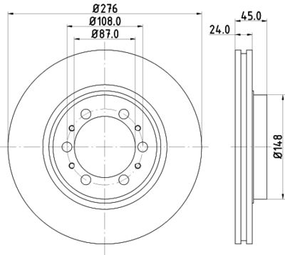 Brake Disc HELLA PAGID 8DD 355 105-131