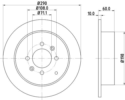 HELLA PAGID 8DD 355 105-231 Brake Disc
