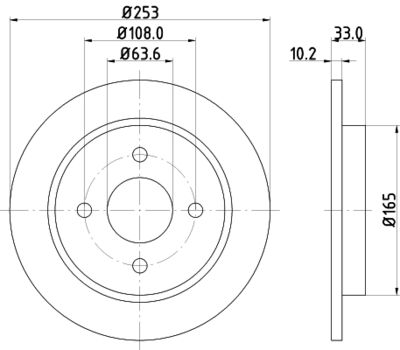 Brake Disc HELLA PAGID 8DD 355 105-661