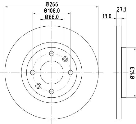 HELLA PAGID 8DD 355 105-751 Brake Disc