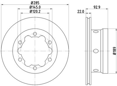 Brake Disc HELLA PAGID 8DD 355 105-811