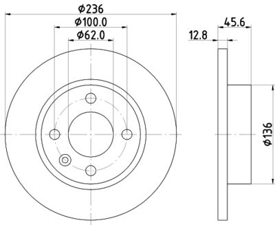 Brake Disc HELLA PAGID 8DD 355 105-871