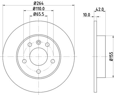 Brake Disc HELLA PAGID 8DD 355 106-111