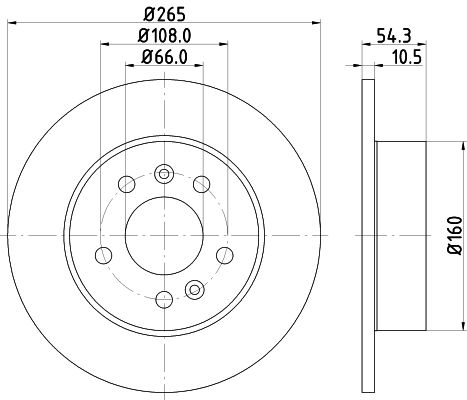 HELLA PAGID 8DD 355 106-441 Brake Disc