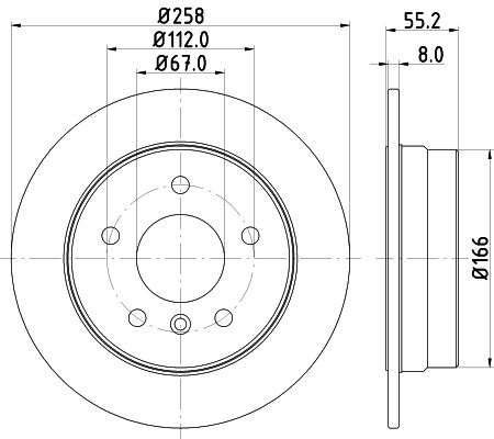 HELLA PAGID 8DD 355 106-951 Brake Disc