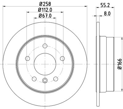 Brake Disc HELLA PAGID 8DD 355 106-951