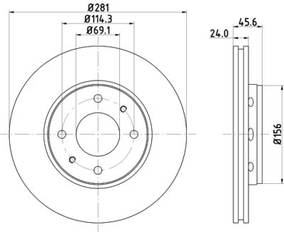 Brake Disc HELLA PAGID 8DD 355 107-031