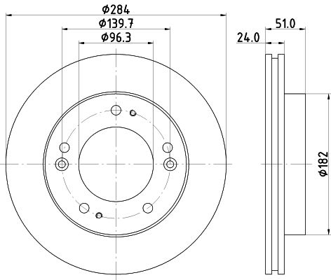 HELLA PAGID 8DD 355 107-381 Brake Disc