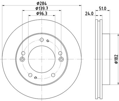 Brake Disc HELLA PAGID 8DD 355 107-381